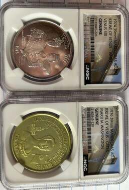 NGC Mardi Gras Alum Krewe of Venus Token Coin Lot of 2